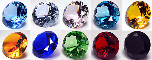 �N���X�^���f�ނ̐F�̎Q�l�摜