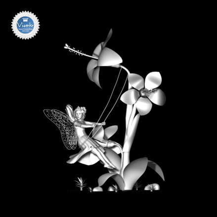 3D�N���X�^�� �Ԃ̗d�� �ʐ^��