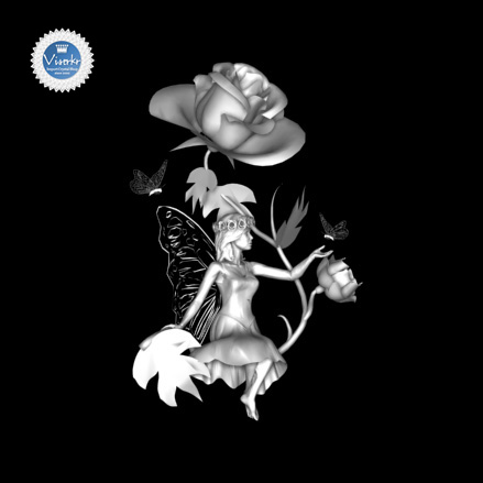 3D�N���X�^�� �Ԃ̗d�� �ʐ^��