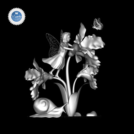 3D�N���X�^�� �Ԃ̗d�� �ʐ^��