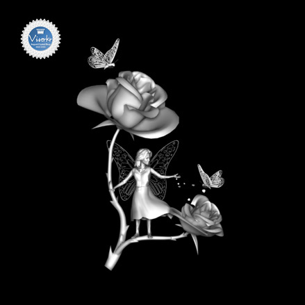 3D�N���X�^�� �Ԃ̗d�� �ʐ^��