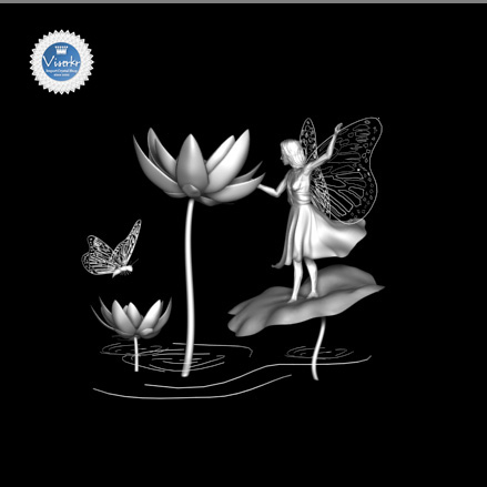 3D�N���X�^�� �Ԃ̗d�� �ʐ^��