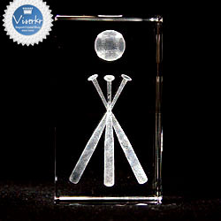 3D�N���X�^�� �싅�{�[���ƃo�b�g