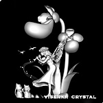 3D�N���X�^�� �Ԃ̗d�� �ʐ^��