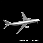 3Dクリスタル 旅客機 写真版